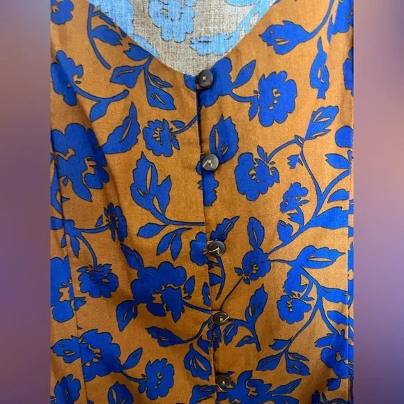 Zara Poplin long floral midi skirt dress - Picture 9 of 17